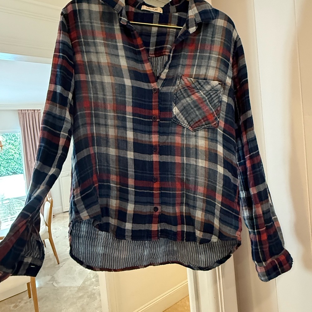 Bella Dahl Multicolor Plaid Shirt